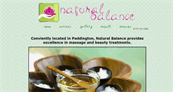 Desktop Screenshot of naturalbalancelondon.com